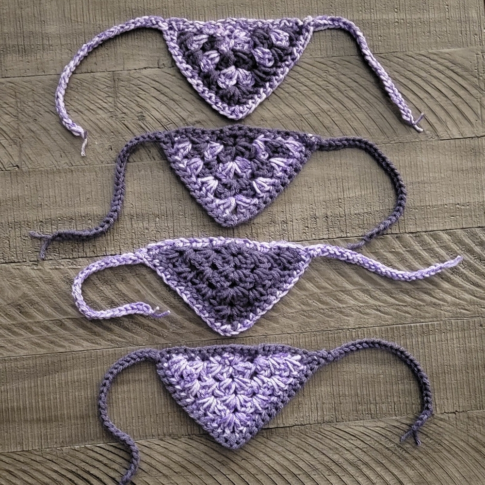 Handmade Crochet Pet Bandanas